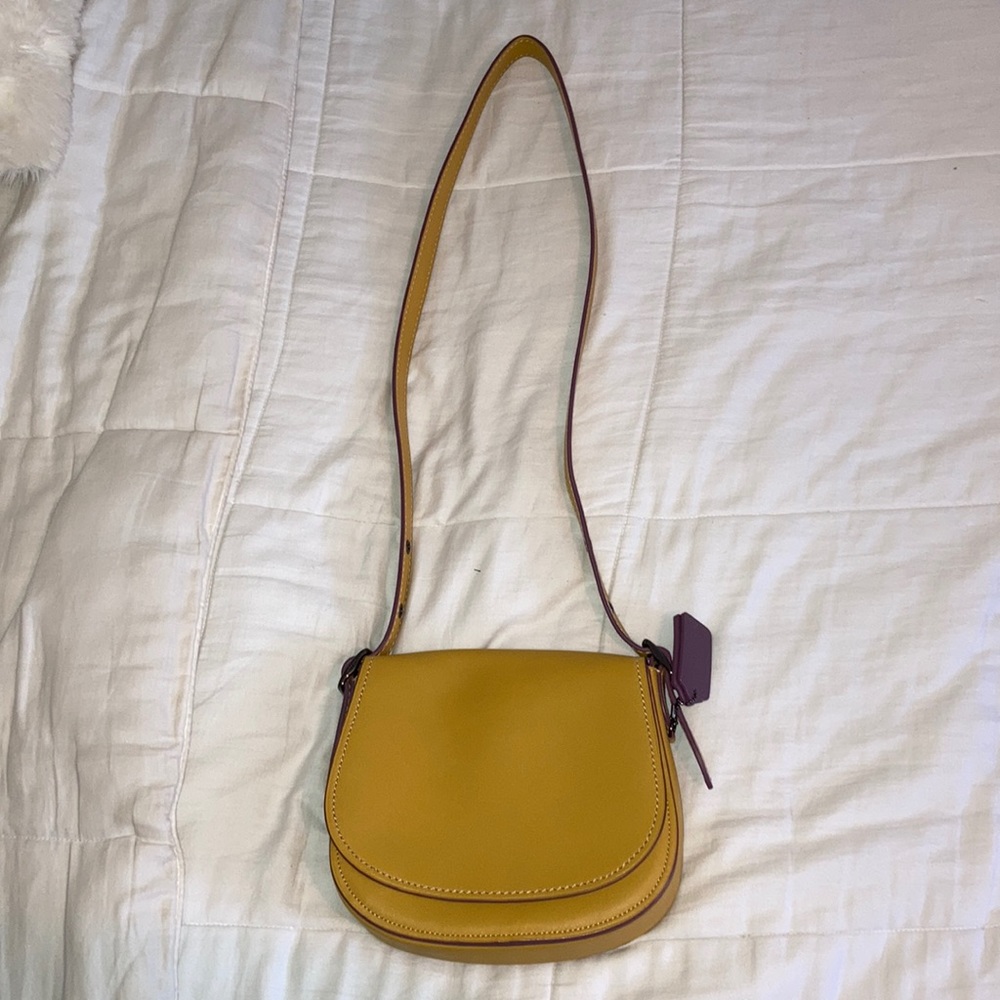 Mustard yellow Coach side bag, perfect condition